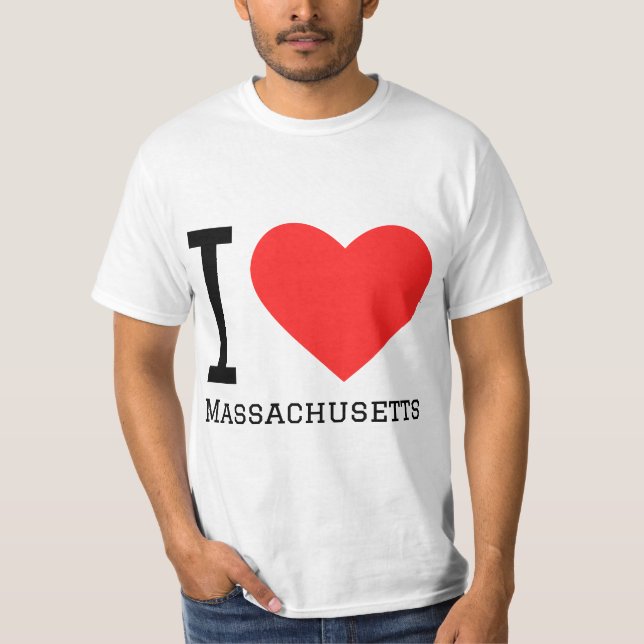 I love Massachusetts  T-Shirt (Front)