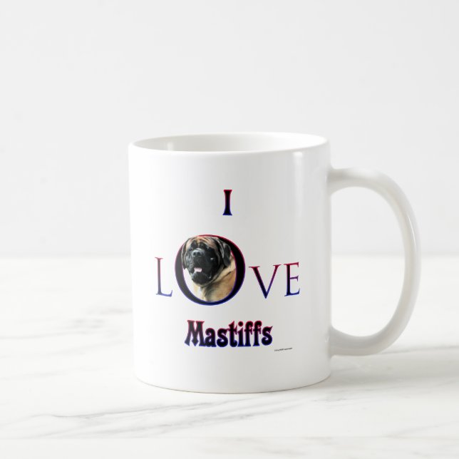 I Love Mastiffs apricot Coffee Mug (Right)