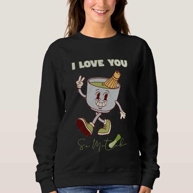I Love Matcha Cozy Minimal Hoodie (Front)