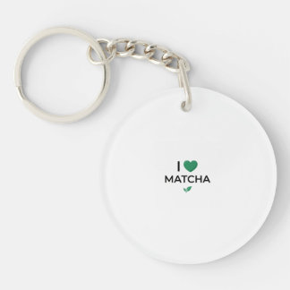 I Love Matcha Green Tea Minimalist Aesthetic Keych Keychain