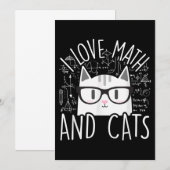 I Love Math And Cats Cute Kitty Cat (Front/Back)