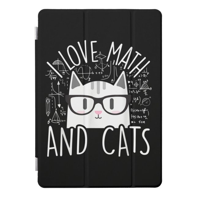 I Love Math And Cats Cute Kitty Cat iPad Pro Cover (Front)