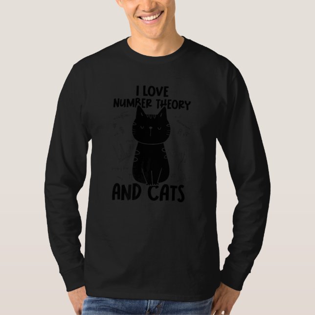 I Love Math and Cats   Number Theory T-Shirt (Front)