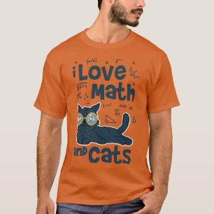 I Love Math and Cats T-Shirt