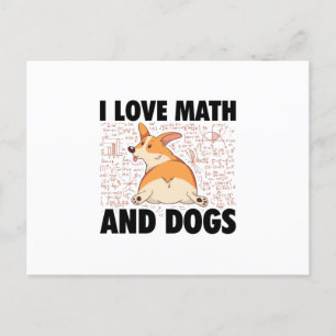 I love math and dogs   Mathematician Gifts Postcard