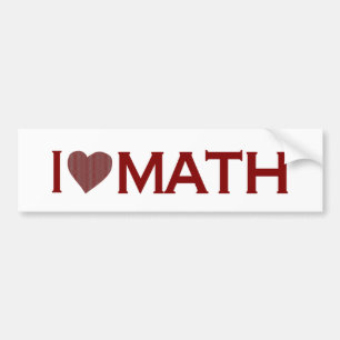I Love Math Bumper Sticker