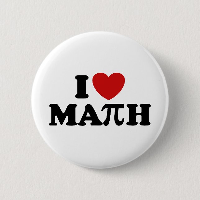 I Love Math Button (Front)