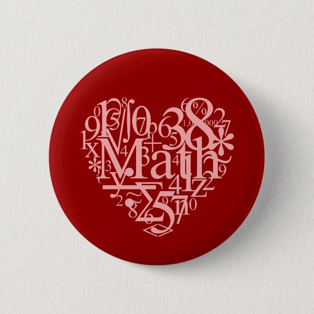 I Love Math Button (Front)