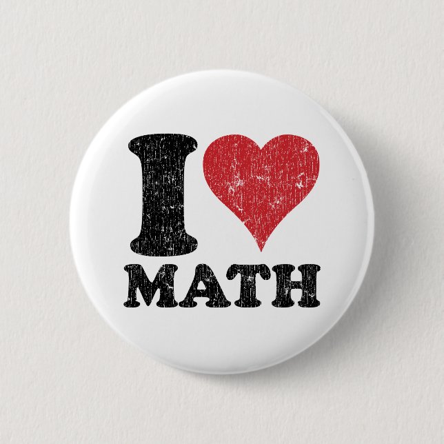 I Love Math Button (Front)