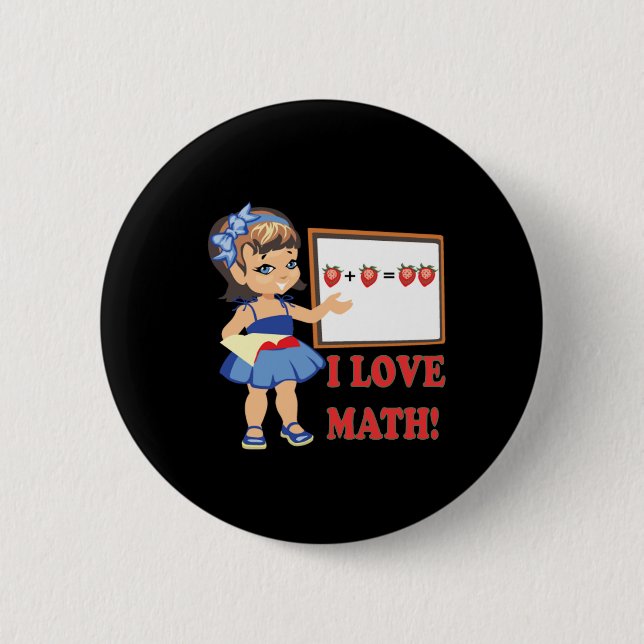I Love Math Button (Front)