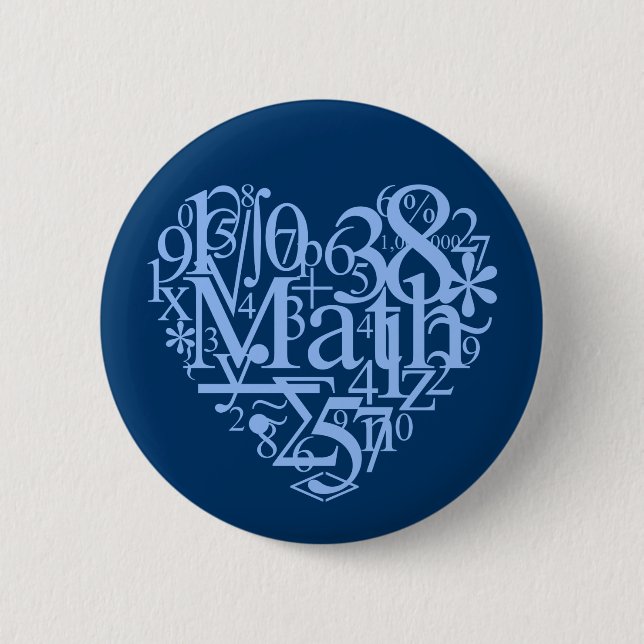 I Love Math Button (Front)