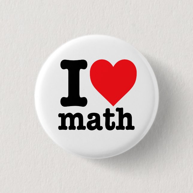 "I love math" Button (Front)
