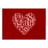 I Love Math Card (Front Horizontal)
