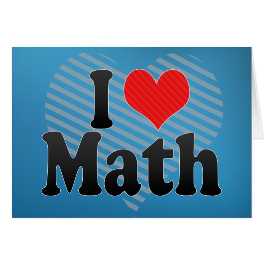 I Love Math Cards (Front Horizontal)