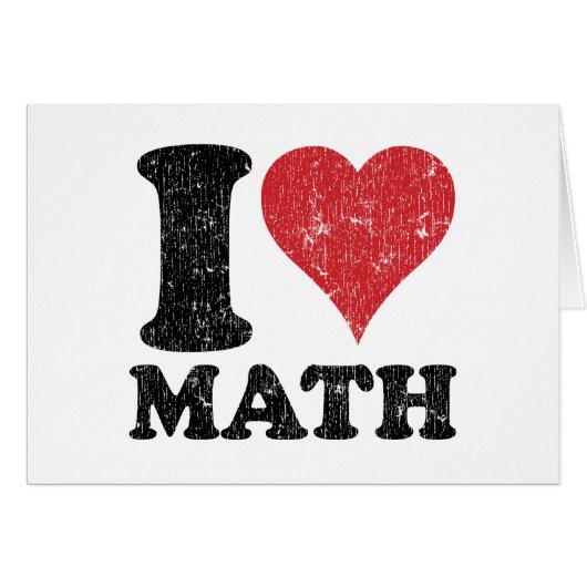 I Love Math Cards (Front Horizontal)