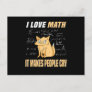 I Love Math Cat Kitten Mathegenie Math Teacher Postcard