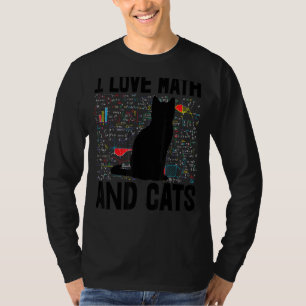 I Love Math & Cats  Toddler Mathletics Love Birthd T-Shirt