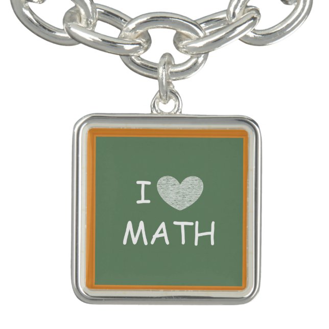 I Love Math Charm Bracelet (Design)
