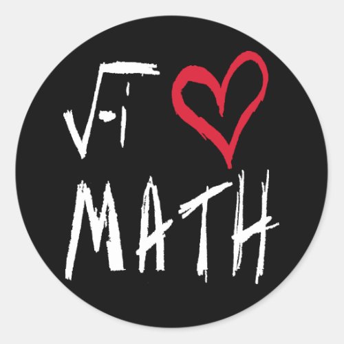I love math classic round sticker