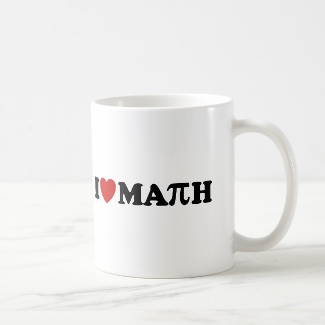 I Love Math Coffee Mug (Right)