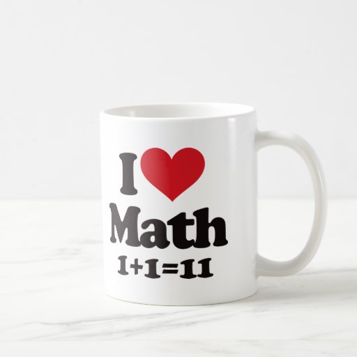 I Love Math! Classic White Coffee Mug | Zazzle