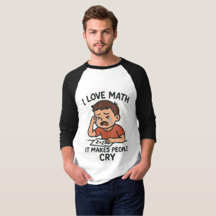 I Love Math – Funny Cartoon Sticker T-Shirt