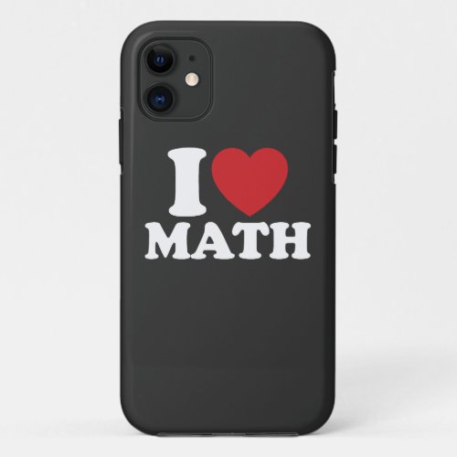 I Love Math I Heart Groovy Retro iPhone 11 Case