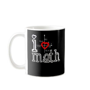 I Love Math I Heart Math Mathematics Coffee Mug