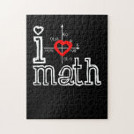I Love Math I Heart Math Mathematics Jigsaw Puzzle<br><div class="desc">I Love Math I Heart Math Mathematics</div>