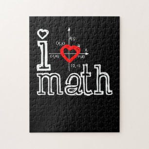 I Love Math I Heart Math Mathematics Jigsaw Puzzle