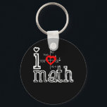 I Love Math I Heart Math Mathematics Keychain<br><div class="desc">I Love Math I Heart Math Mathematics</div>