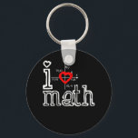 I Love Math I Heart Math Mathematics Keychain<br><div class="desc">I Love Math I Heart Math Mathematics</div>