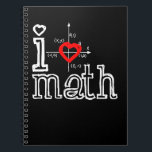 I Love Math I Heart Math Mathematics Notebook<br><div class="desc">I Love Math I Heart Math Mathematics</div>