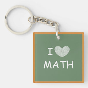 I Love Math Keychain