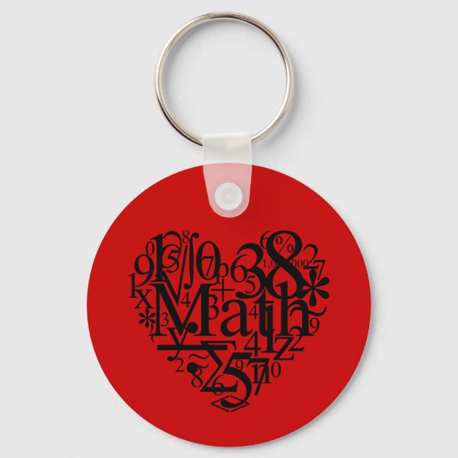 I Love Math Keychain (Front)