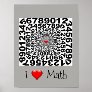 I Love Math Poster