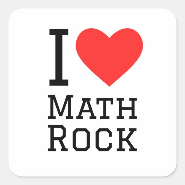 I love math rock square sticker (Front)