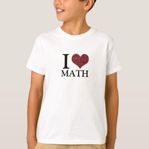 I Love Math T_shirt