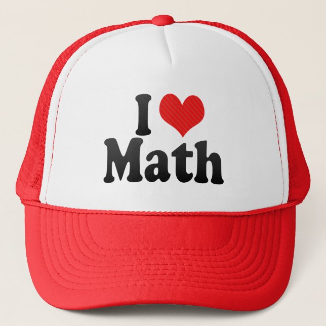 I Love Math Trucker Hat (Front)