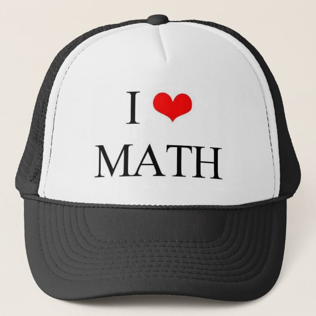 I Love Math Trucker Hat (Front)