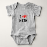 I Love Math White Baby Bodysuit at Zazzle