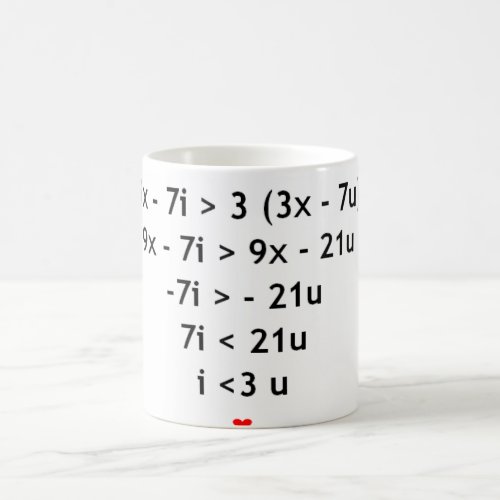 I love mathematics coffee mug