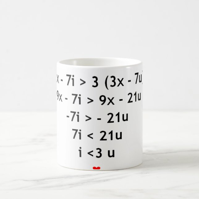 I love mathematics!! coffee mug (Center)