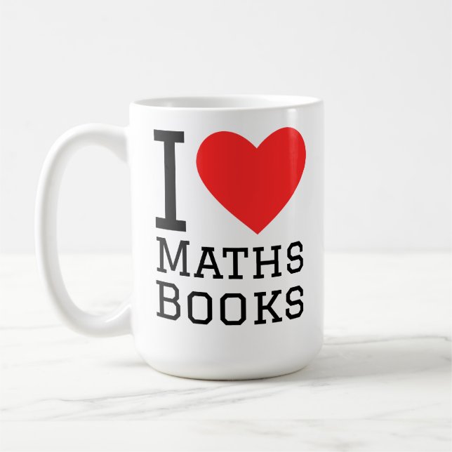 I love maths book coffee mug (Left)
