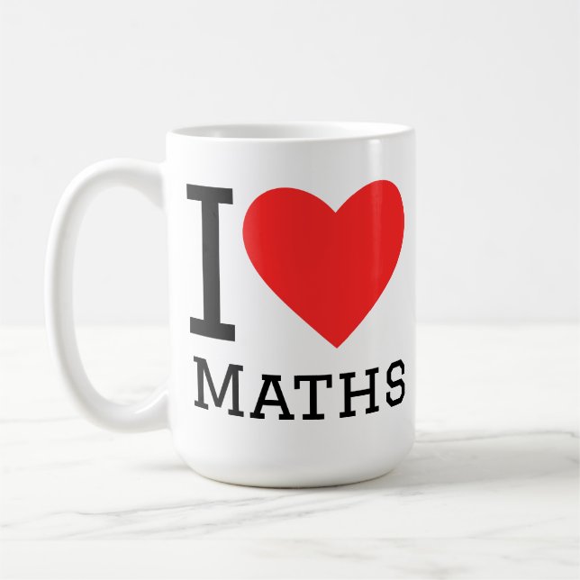 I love maths  coffee mug (Left)