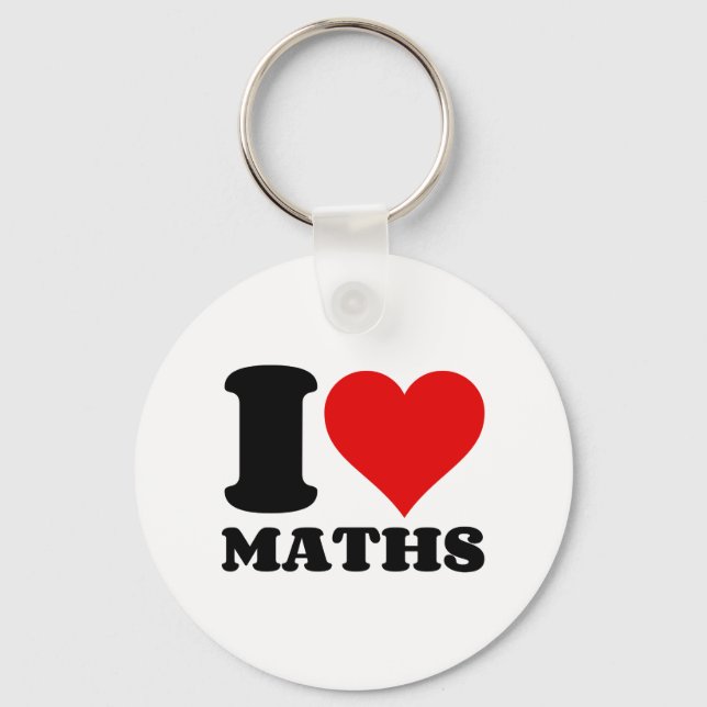 I LOVE MATHS KEYCHAIN (Front)