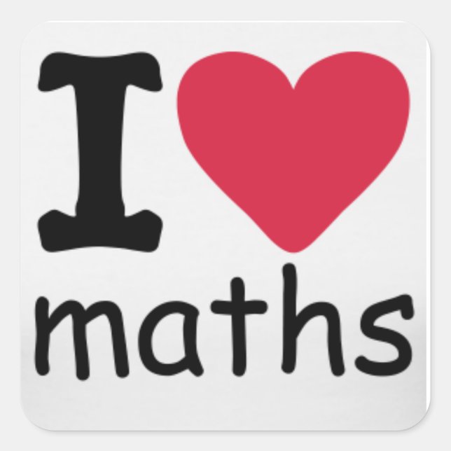 I love Maths Sticker (Front)