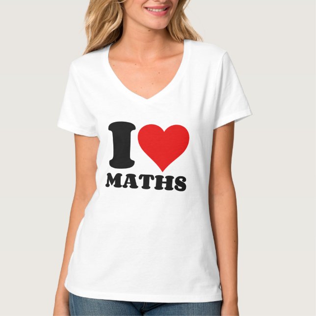I LOVE MATHS T-Shirt (Front)
