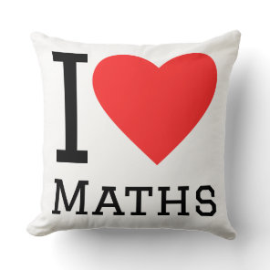 I love maths  throw pillow