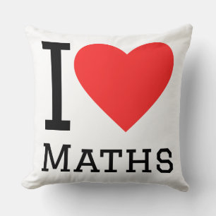 I love maths throw pillow